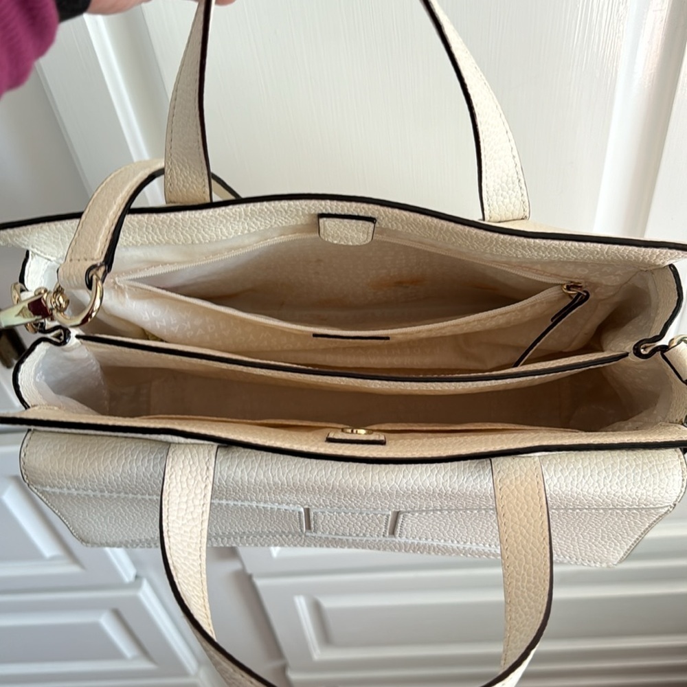 KATE SPADE ♠️ Leather Chantal Bridge Place Cream White Bow Satchel Shoulder Bag - Picture 12 of 13